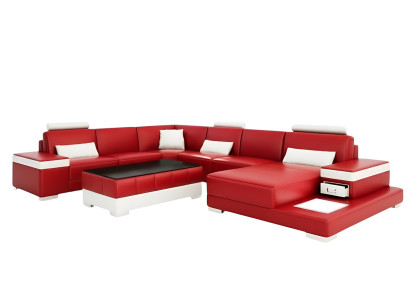 Designer Sofa Couch Ecksofa Luxus Polster Garnitur Wohnlandschaft U-Form Neu