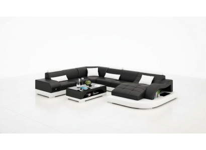 Sofa Wohnlandschaft U Form Ecksofa Couch Garnitur Polster Big xxl Sofas Couchen