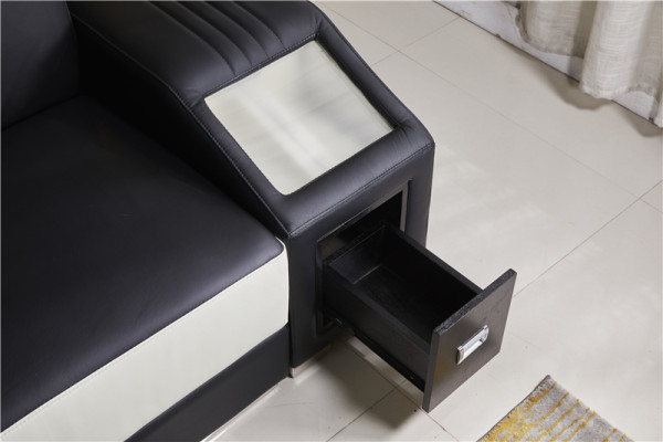 Leder Modern Couch Wohnlandschaft Ledersofa Sofagarnitur Möbel Sofa
