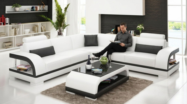 Moderne Sofa Eckgarnitur L Form Polster Ecke Designer Couch Sitz Möbel