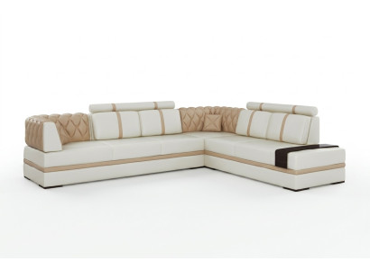 Ecksofa Sofa Couch Polster Wohnlandschaft Leder Deko Eck Sofas Garnitur