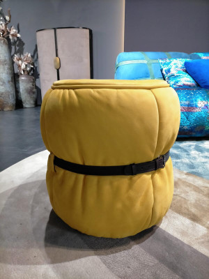 Design Hocker Sitzpouf Wohnzimmer Designer Runder Moderne Fußhocker
