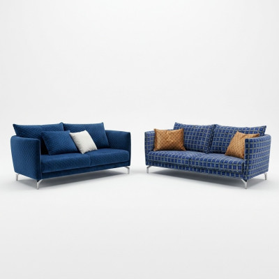 Design Polster Luxus Sitz Sofa Couch Textil Sofa 2 Sitzer Neu