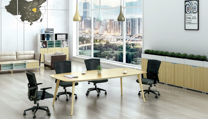 Moderner Büro Konferenztisch Tische Holz Design Möbel Besprechungs