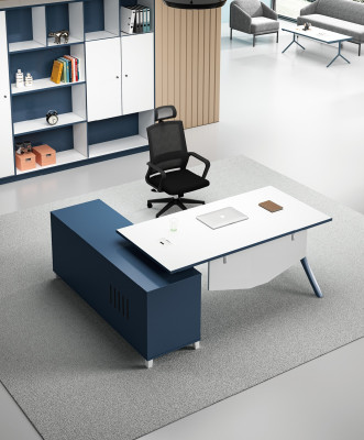 Büro Einrichtung Schreibtisch Aktenschrank Möbel Schreibtische Tische 2tlg.