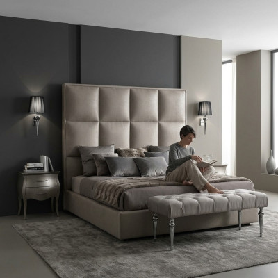 Doppelbett Betten Textil Designer Ehe Modernes Bett Schlafzimmer Polster Textil
