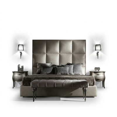 Doppelbett Betten Textil Designer Ehe Modernes Bett Schlafzimmer Polster Textil