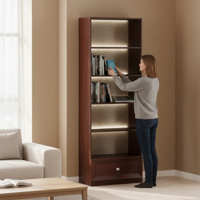 Schrank Holzschrank Bücherschrank Kommode Büro Schränke Wand System Regal Möbel