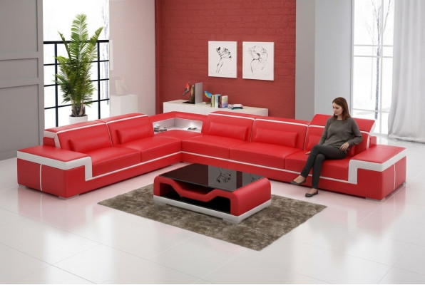 Designer Sofa Couch Ecksofa Polster Garnitur Wohnlandschaft L-Form