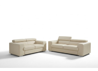 Ledersofa Couch Sofagarnitur Polster 3+1+1 Sitzer Couchen Sofa Design