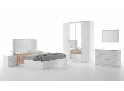 Bett Nachttisch Kommode 6 tlg.Schlafzimmer Set Design Modern Luxus Schlafzimmer