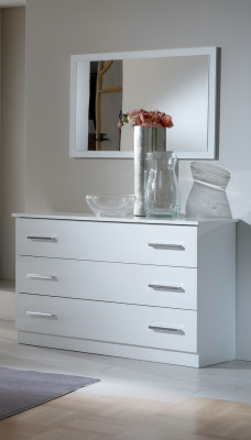 Spiegel + Kommode Schrank Kommoden Anrichte Schlafzimmer Set Deko Holz