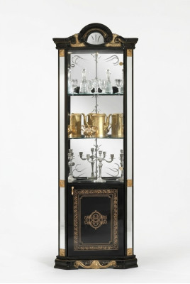 Klassische Vitrine Schrank Wohnzimmer Vitrinenschrank Vitrinen Italien Möbel Neu