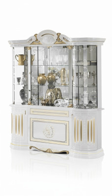 Anrichte Luxus Schaufenster Vitrine Glas Schrank Modern Stil Italienische Möbel