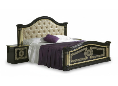 Schlafzimmer 3 tlg. Set Bett 2x Nachttisch Konsole Betten Chesterfield Polster