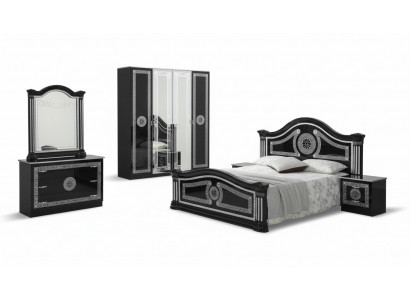 Schlafzimmer Komplett Set Königliches Stil Modrern Bett Nachttisch 6 tlg. Neu