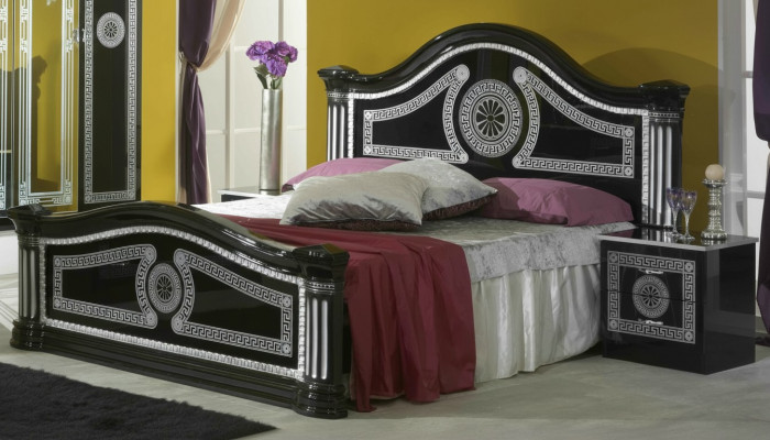 Bett Polster Klassische Doppelbett 180x200cm Holz Hotel Betten Schlafzimmer Neu