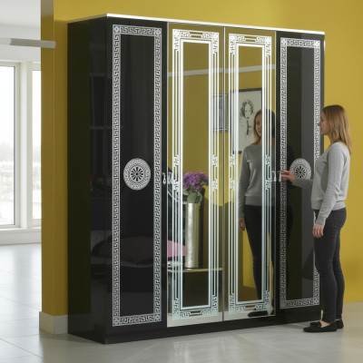 Klassischer Kleiderschrank Begehbarer Schrank Garderobe Schränke Holz Barock Neu
