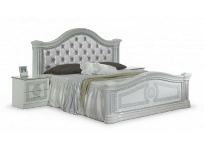 Klasse Schlafzimmer Set 3tlg Bett Doppelbett Betten 2x Nachttisch Chesterfield