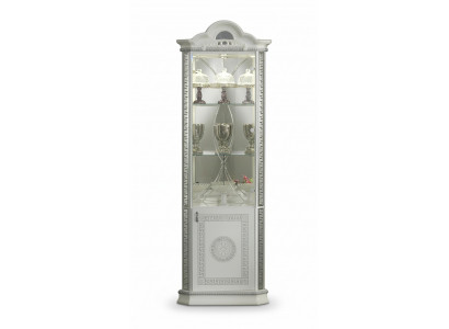 Eckschrank Luxus Vitrine Vitrinen Schrank Holz Schränke Italienische Stil Möbel