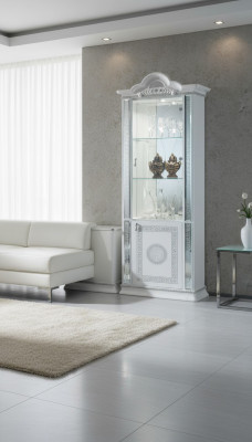 Hochwertige Vitrine Vitrinen Luxus Schrank Holz Italienische Stil Möbel Glas Neu