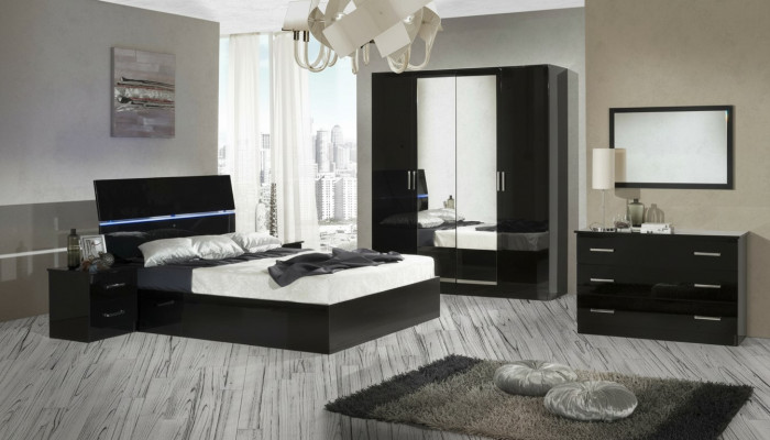 Schlafzimmer Set Komplett Kommode Bett Kleiderschrank Betten Nachtkonsole 6tlg.