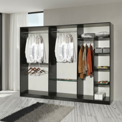 Luxus Kleider Schrank Designer Hochglanz Kleiderschränke Möbel Wohnen Holz Neu