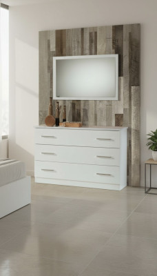 Schmink Tische Konsolen Tisch Side Board Zimmer Holz Spiegel + Kommode 2tlg. Set