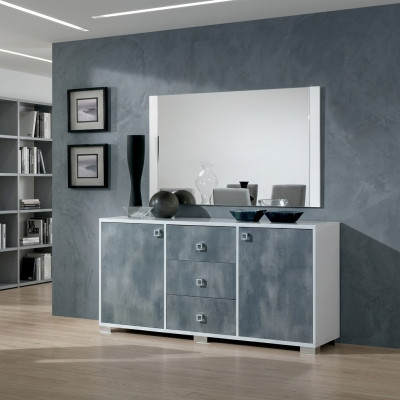 Moderne Kommoden 2tlg. Set Stil Modern Kommode + Spiegel Italienische Möbel