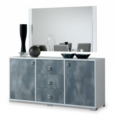 Moderne Kommoden 2tlg. Set Stil Modern Kommode + Spiegel Italienische Möbel