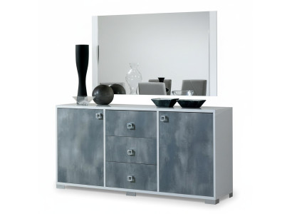 Moderne Kommoden 2tlg. Set Stil Modern Kommode + Spiegel Italienische Möbel