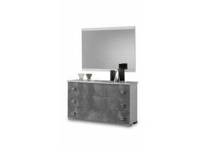 Tische Konsolen Tisch Side Board Schlaf Zimmer Holz Spiegel + Kommode Kommoden