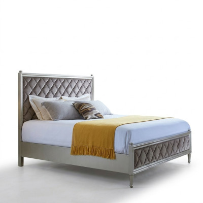 Klassisch Designer Bett Schlafzimmer Textil Leder Polster Italienische Möbel