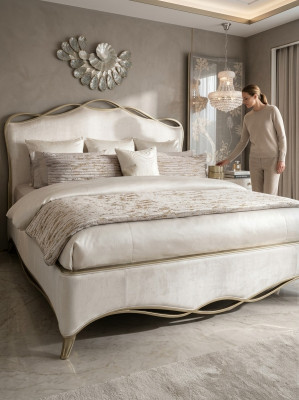 Klassisch Holz Bett Ehe Doppelbett Betten Design Polster Schlafzimmer