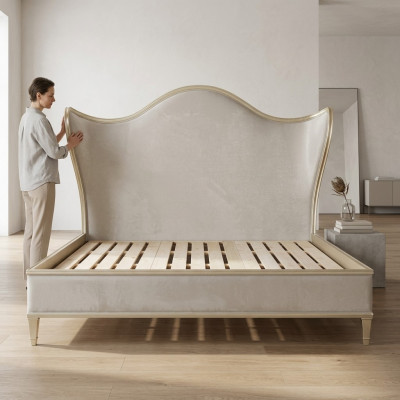 Holz Design Bett Doppel Luxus Ehe Modernes Hotel Gestell Schlaf Zimmer
