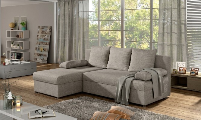 Design LForm Sofa Couch Polster Schlafsofa Textil Bettfunktion Couchen Gruppe
