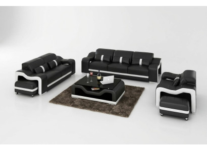 Sofagarnitur 321 Sitzer Set Design Sofas Polster Couchen Leder Relax
