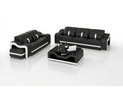 Moderne Sofagarnitur 3+2 Sitzer Sofa Couch Polster Garnitur Couchen Leder