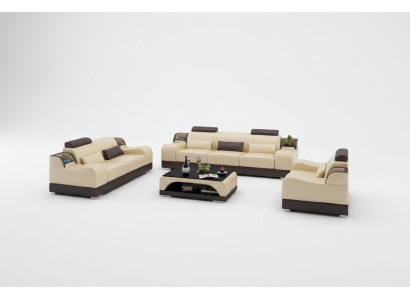 Moderne Sofagarnitur Couch Sofa Garnituren Gruppe 311 Sitzer Ledersofa
