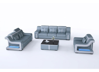 Sofagarnitur Couch Polster Sofa Set 311 Leder Couchen Sofas Komplett