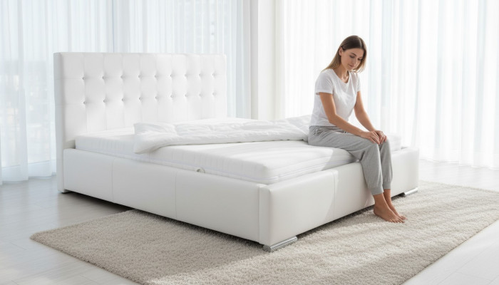 Designer Bett Schlafzimmer Betten Textil Leder Hotel Luxus Polster Luxus