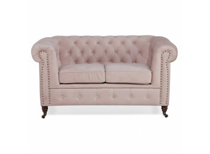 Luxus 2 Sitzer Couch Polster Sofa Textil Stoff Couchen Garnitur Chesterfield Neu