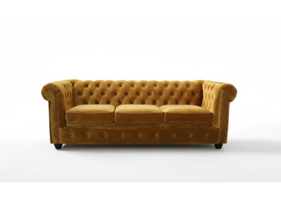 Chesterfield 3 Sitzer Sofa Büro Couch mit Bettfunktion Sofas Couchen Dreisitzer