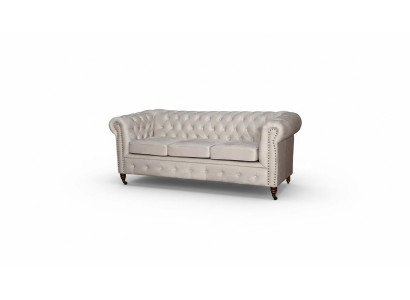 Chesterfield 3 Sitzer Sofa Ledersofa Couch Polster Sitz Garnitur Dreisitzer Neu