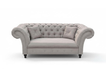 Neu 2 Sitzer Chesterfield Polster Couch Stoff Couchen Sofa Sitz Garnitur