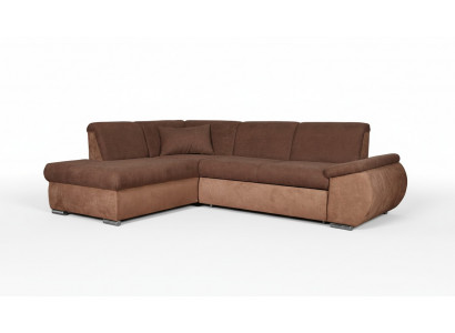 Bettfunktion Stoff Ecksofa L-Form Sofa Couch Polster Design Couch Textil