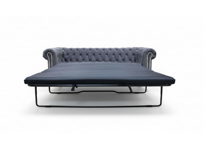 Chesterfield 3 Sitzer Bettfunktion Sofa Couch Polster Garnitur Couchen Schlaf