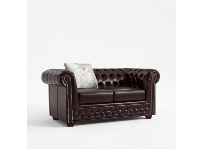 Design Sofa 2 Sitzer Couch Chesterfield Polster Sitz Garnitur Leder Textil Neu