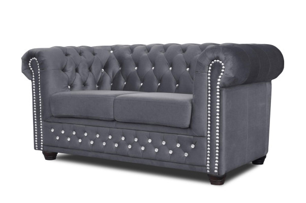 Chesterfield Sofagarnitur 2+1 Sitzer Design Couch Polster Sofa Garnitur Set Neu