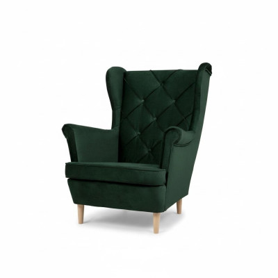 Chesterfield Sessel Fernseh Couch 1 Sitzer Sofa Stoff Textil Ohrensessel